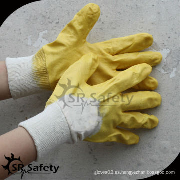 SRSAFETY guante de nitrilo amarillo producto de seguridad industrial producto más vendido